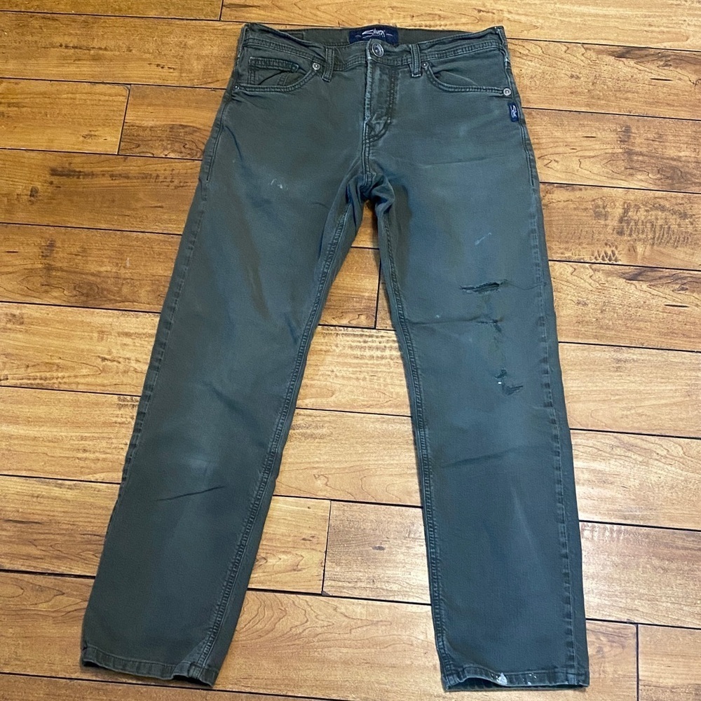 Silver Jeans Men's Forest Green Eddie  Jeans